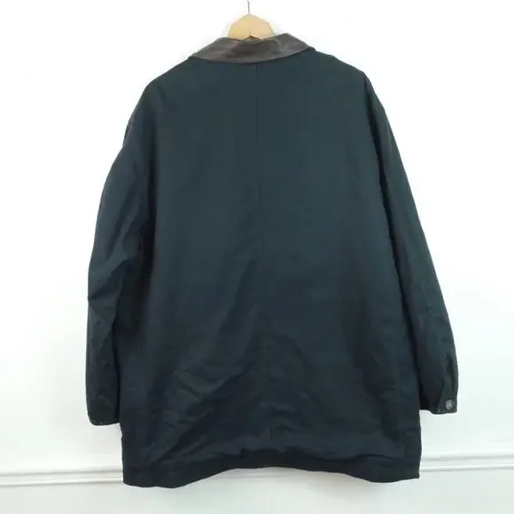 BMW X5 Men's XL Barn Coat Black Blanket Lined Chore Luxury Embroidered Logo - Picture 7 of 10